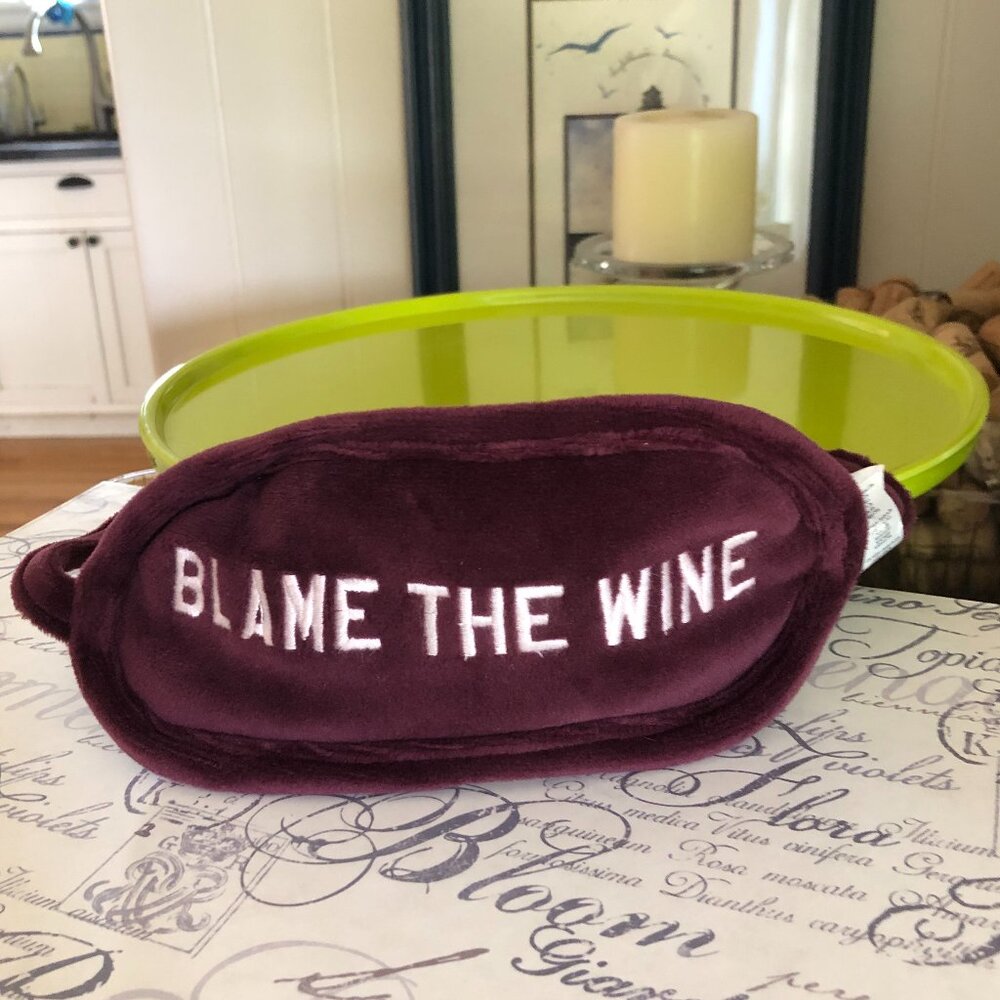 Sleep Eye Mask Maroon Velvet Gift NEW